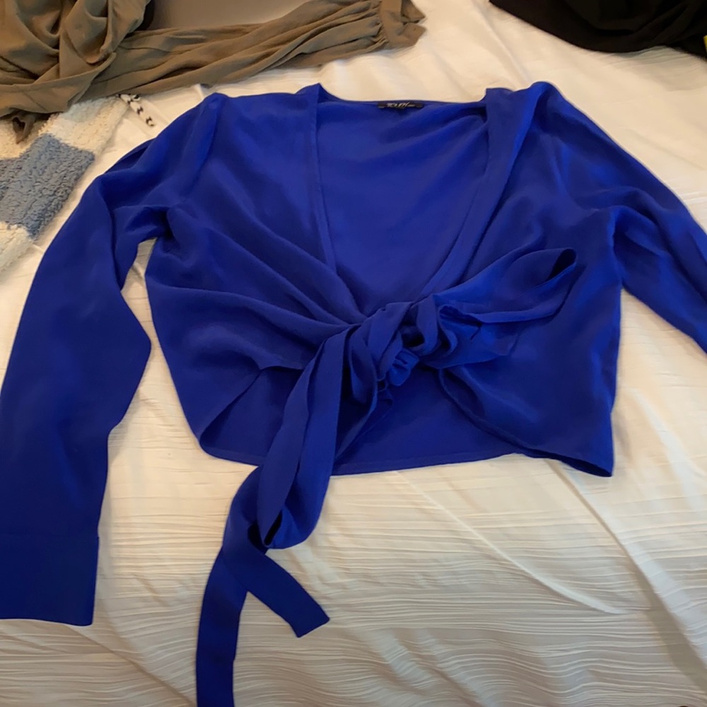 royal blue blouse